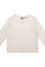 Daily Seven T-shirt Longsleeve Fancy Rib | Cream