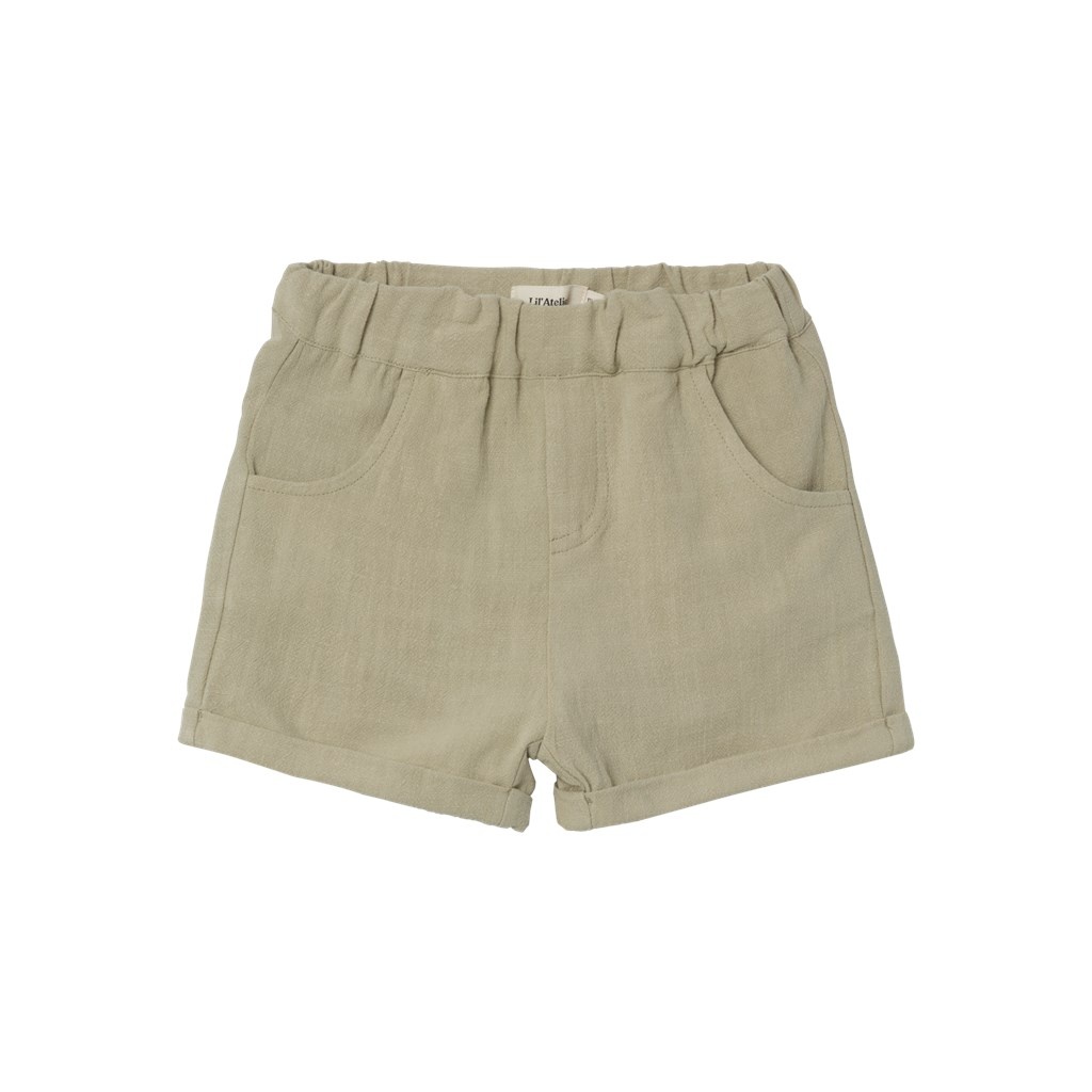 Lil Atelier Fin Loose Shorts | Moss Gray