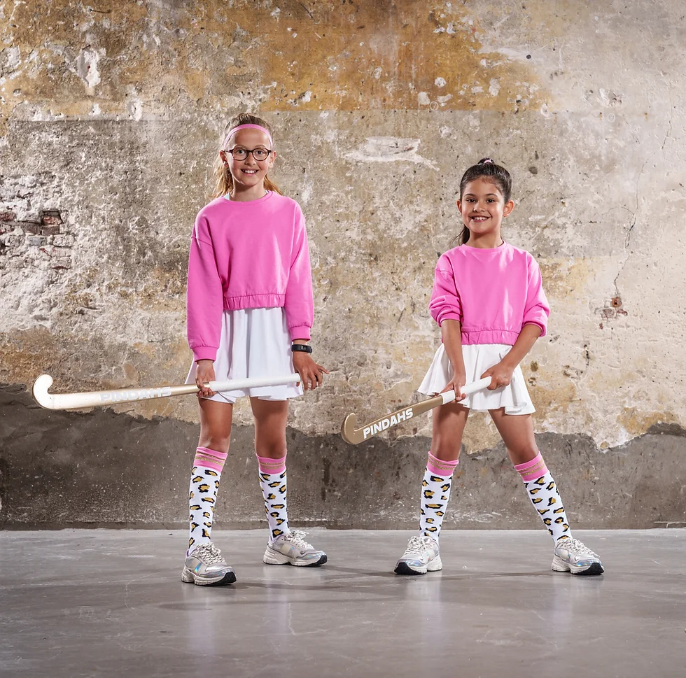 Pindahs Hockeysokken | Jasmijn Leopard Pink