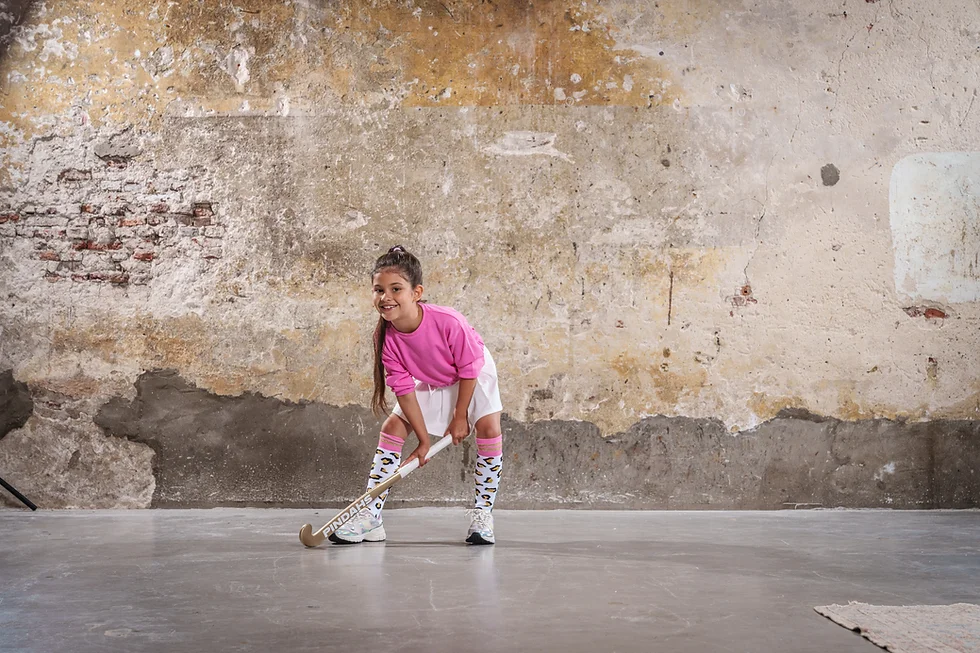 Pindahs Hockeysokken | Jasmijn Leopard Pink