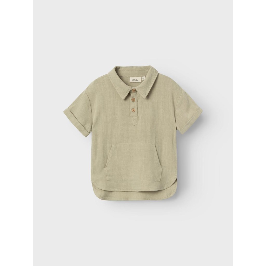 Lil Atelier Loose Shirt | Moss Gray