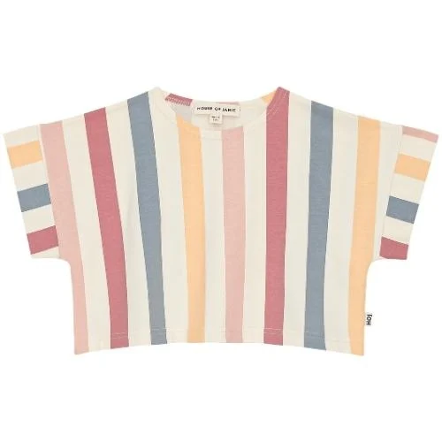 House of Jamie Relaxed Tee | rainbow Stripes