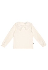 House of Jamie Crochet Collar Tee | Cream