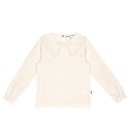 House of Jamie Crochet Collar Tee | Cream