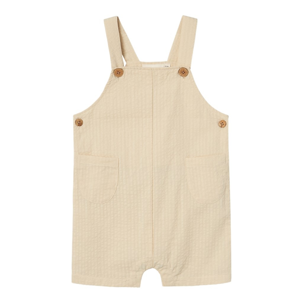 Lil Atelier Homan Loose Overall | Bleached Sand