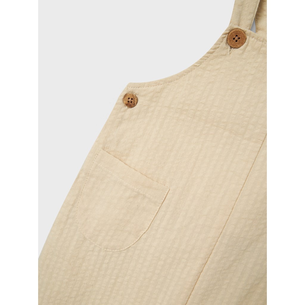 Lil Atelier Homan Loose Overall | Bleached Sand