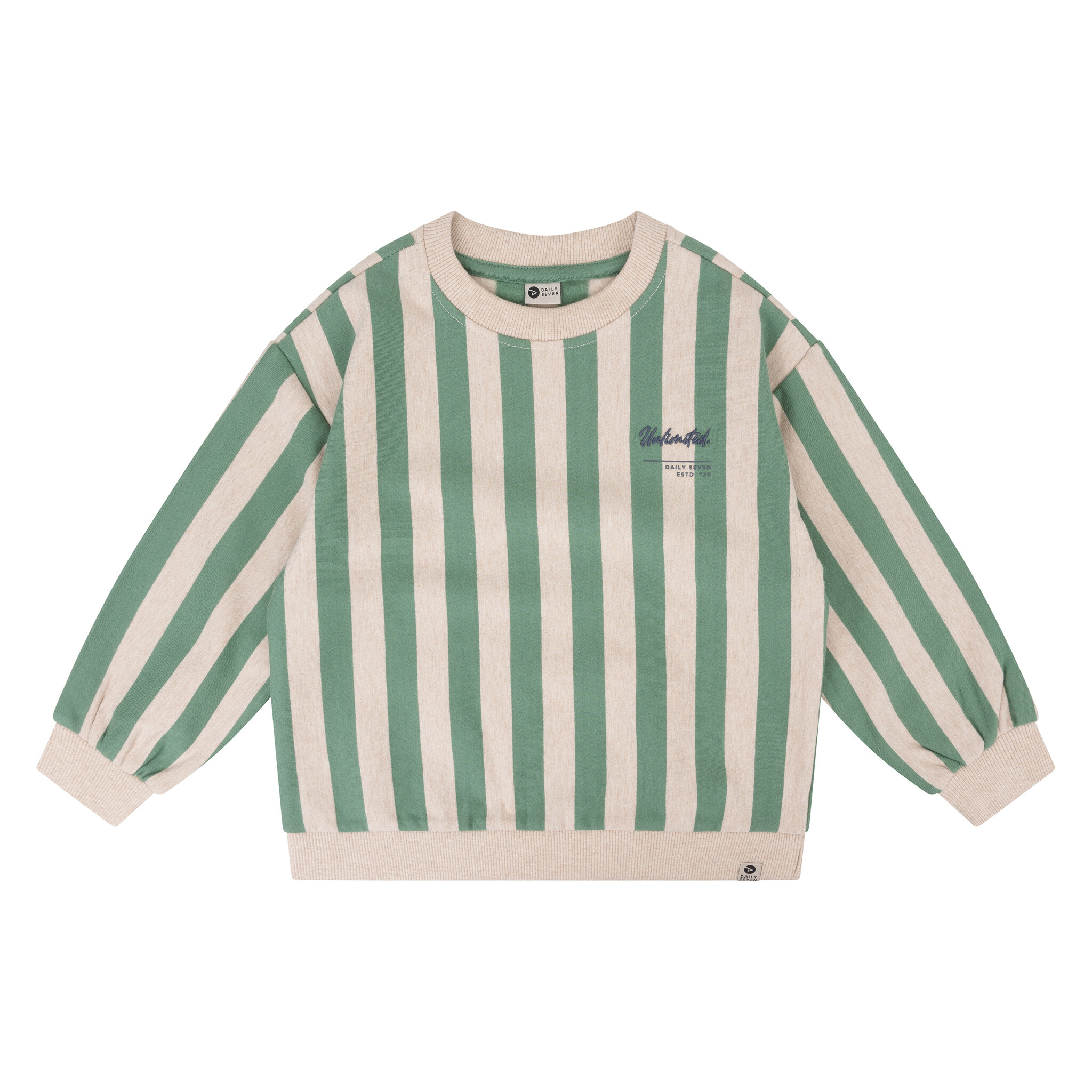 Daily Seven Sweater Oversized Stripe | Slate Green