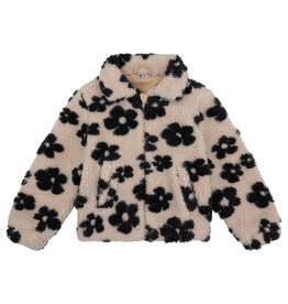 Daily Seven Teddy Flower Jacket | Beige Melange