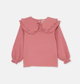 My Little Cozmo Textured Double Collar Blouse | Rose