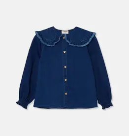 My Little Cozmo Herringbone Denim Blouse | Unique