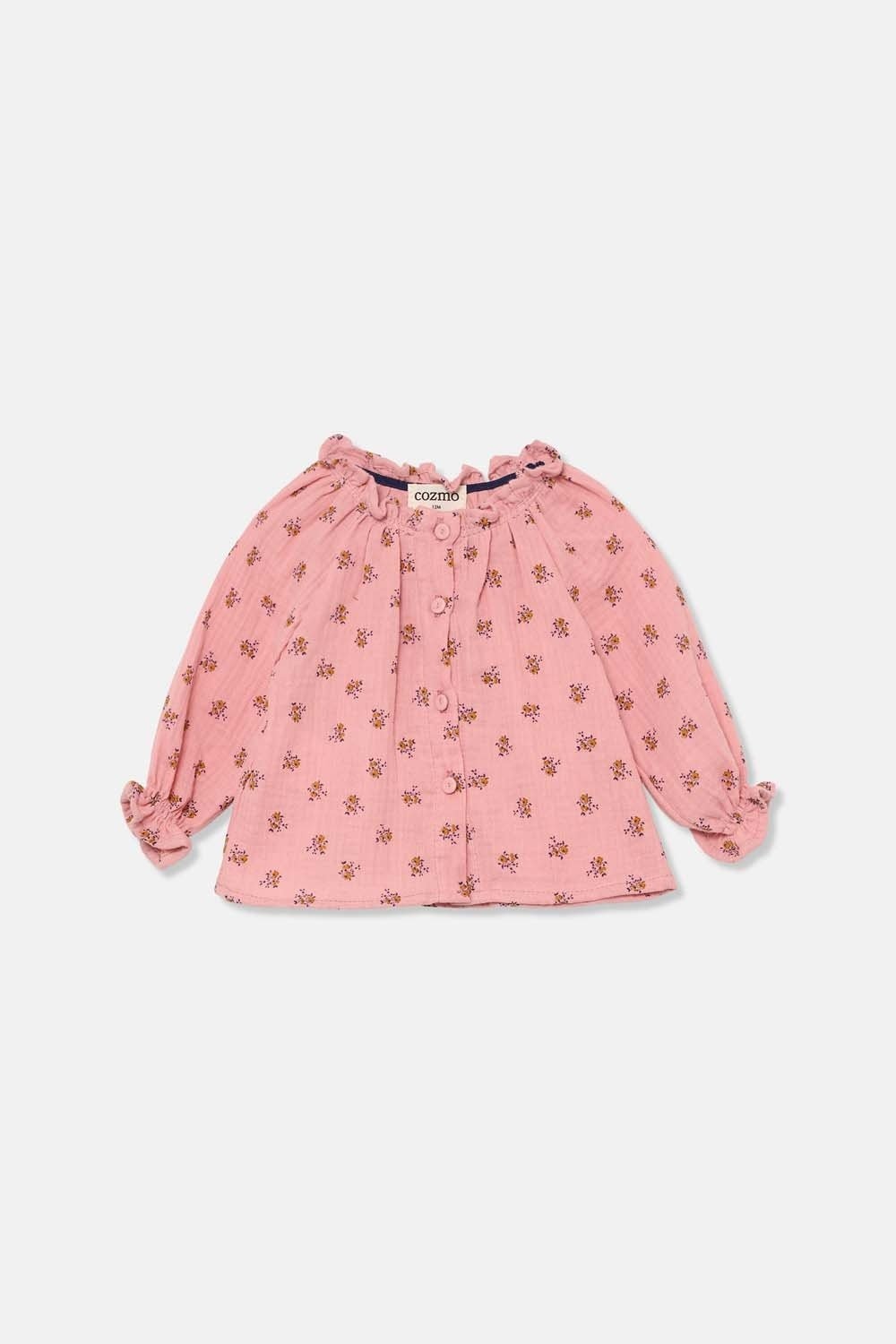 My Little Cozmo Organic Liberty Blouse | Pink