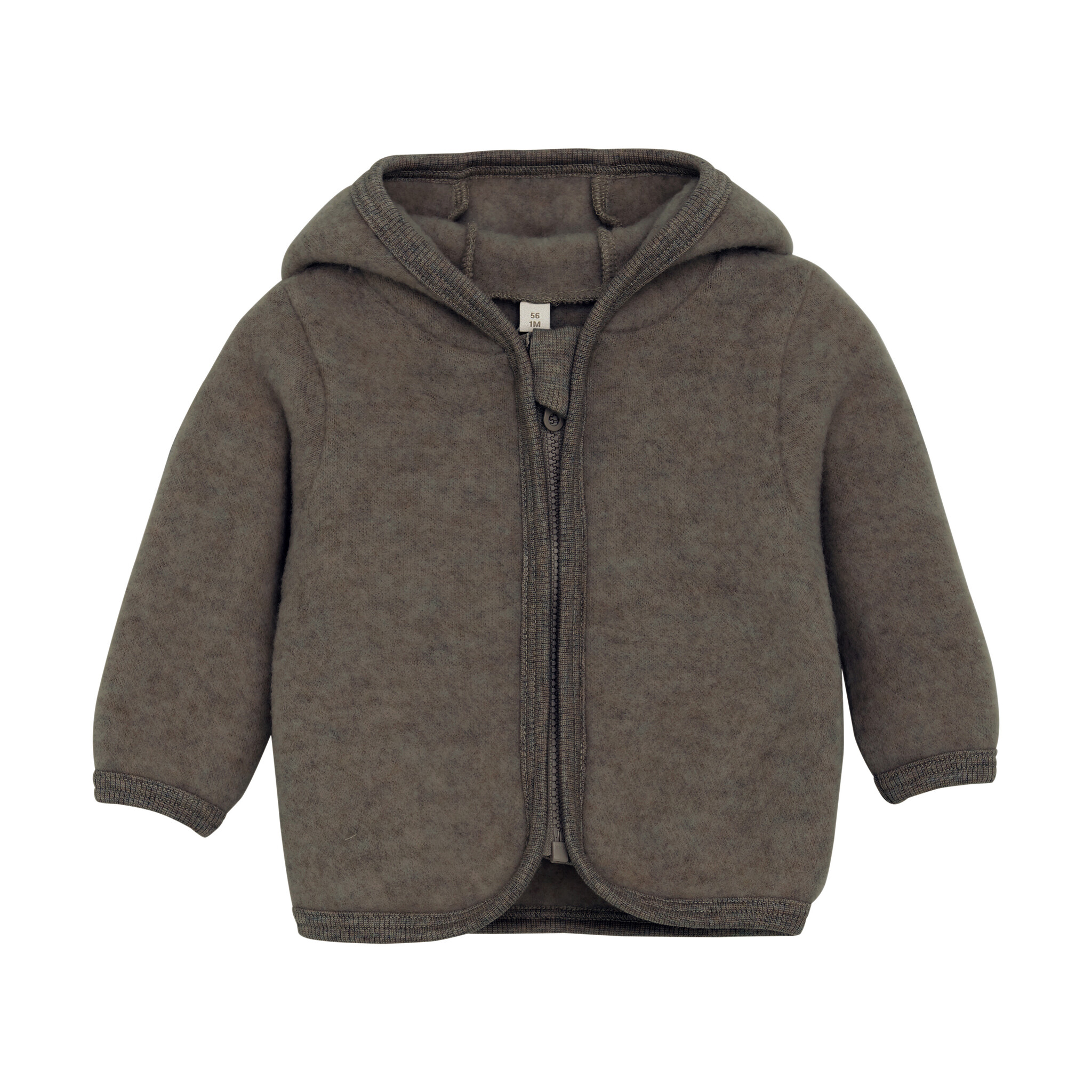 Huttelihut Jacket Ears Wool Fleece | Brown Melange