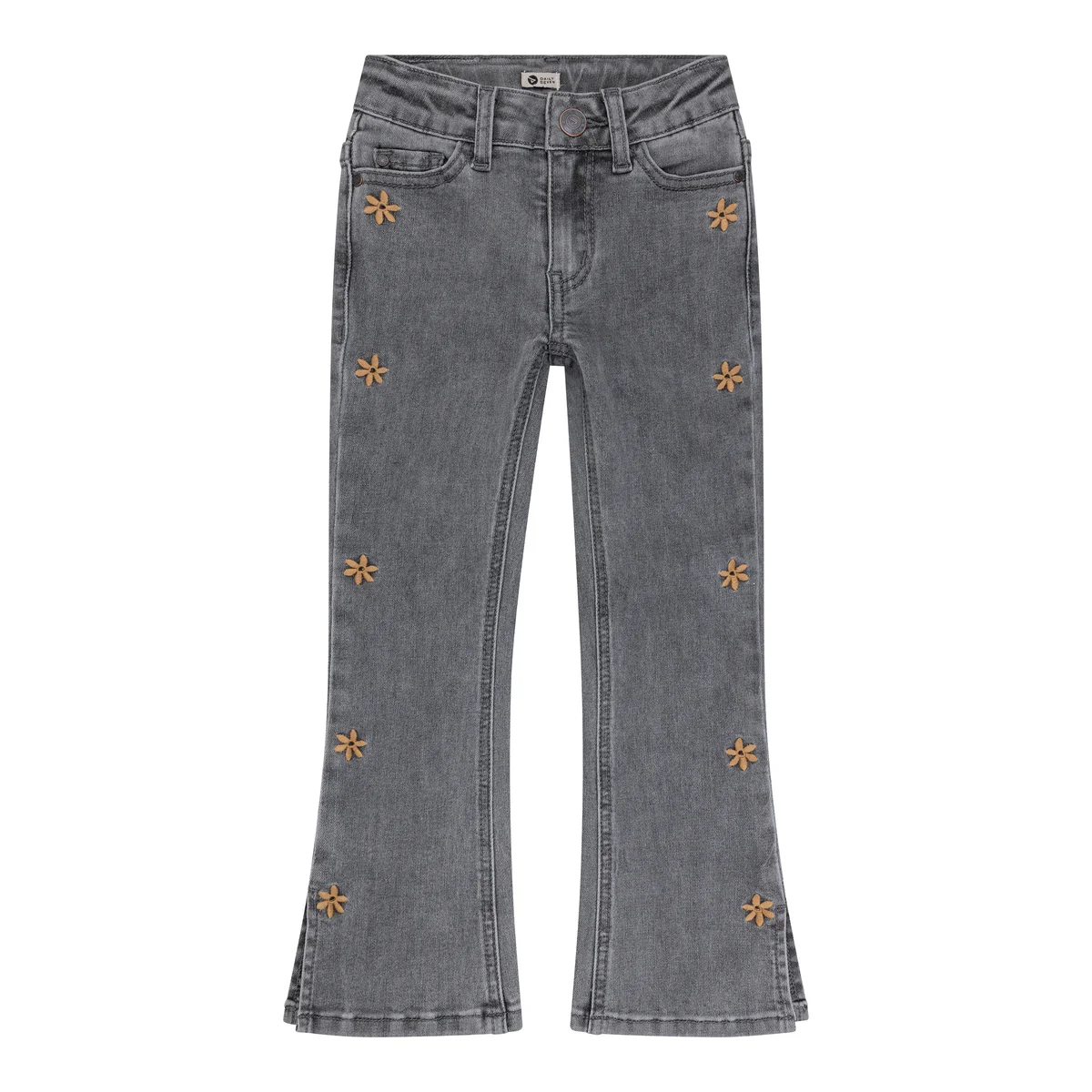 Daily Seven Hayley Flared Fit Flower | Used Grey Denim