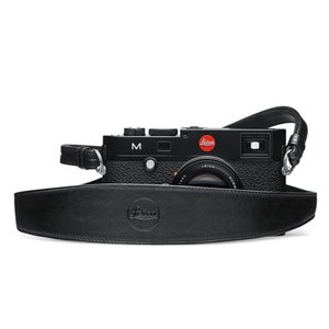 Leica Leather Strap, black with shoulder section