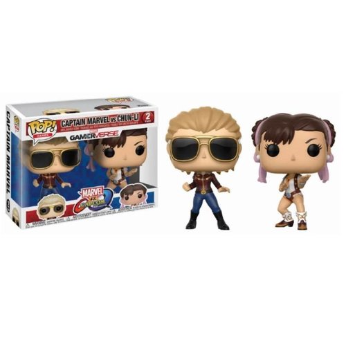FUNKO Pop! Marvel and Capcom: Captain Marvel vs Chun-Li 2-Pack FUNKO Pop! Marvel and Capcom: Captain Marvel vs Chun-Li 2-Pack