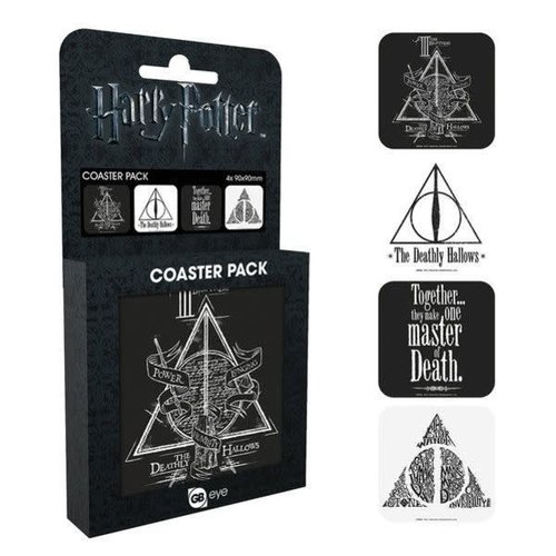Hole In The Wall Harry Potter Deathly Hallows - Coaster Set 4 Hole In The Wall Harry Potter Deathly Hallows - Coaster Set 4