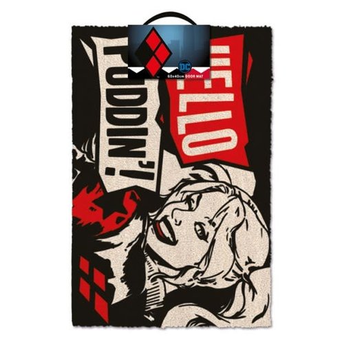 Hole In The Wall DC Comics: Harley Quinn Hello Puddin' Doormat Hole In The Wall DC Comics: Harley Quinn Hello Puddin' Doormat