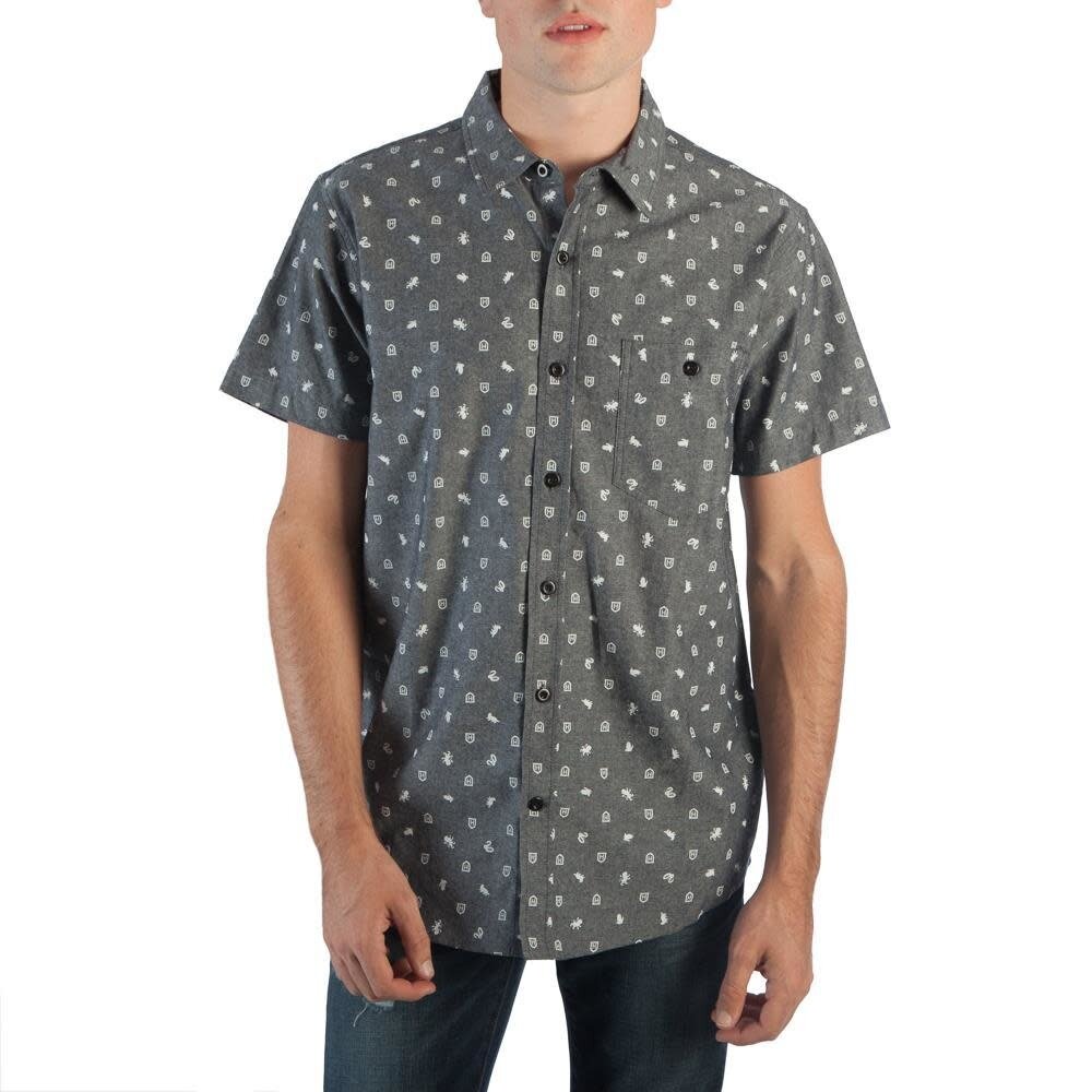 Bioworld Harry Potter All Over Print Woven Shirt Bioworld Harry Potter All Over Print Woven Shirt