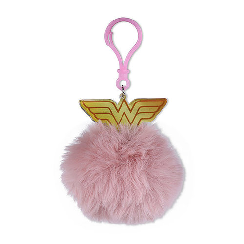 Hole In The Wall Wonder Woman Logo - Pom Pom Keyring Hole In The Wall Wonder Woman Logo - Pom Pom Keyring