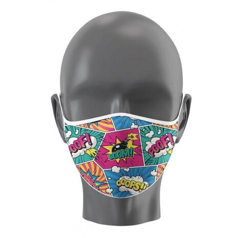 SD Toys Comic Book Collage - Mouth Mask SD Toys Comic Book Collage - Mouth Mask