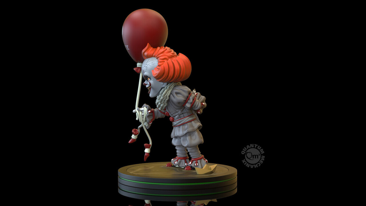 Quantum Mechanix IT: Pennywise 'I Heart Derry' Q-Fig PVC Statue Quantum Mechanix IT: Pennywise 'I Heart Derry' Q-Fig PVC Statue