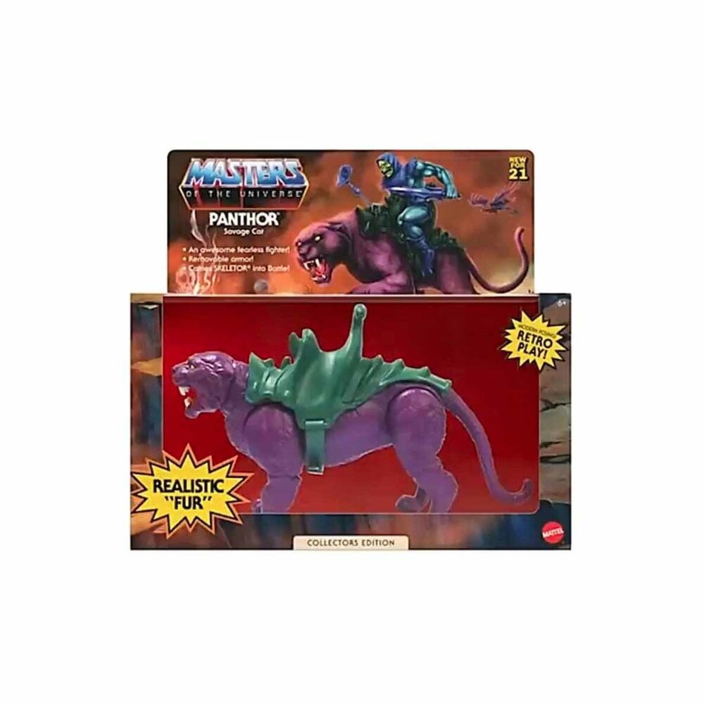 Mattel Masters of the Universe Origins: Panthor Flocked Collector's Edition 14 cm Action Figure Mattel Masters of the Universe Origins: Panthor Flocked Collector's Edition 14 cm Action Figure