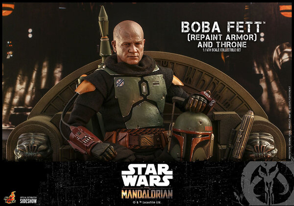 TOONMODEL: Star Wars: The Mandalorian - Boba Fett Repaint Armor and Throne 1:6 Scale Figure Set TOONMODEL: Star Wars: The Mandalorian - Boba Fett Repaint Armor and Throne 1:6 Scale Figure Set