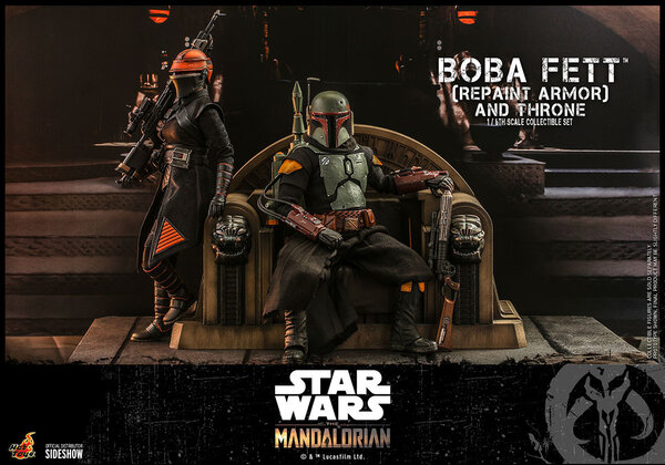 TOONMODEL: Star Wars: The Mandalorian - Boba Fett Repaint Armor and Throne 1:6 Scale Figure Set TOONMODEL: Star Wars: The Mandalorian - Boba Fett Repaint Armor and Throne 1:6 Scale Figure Set