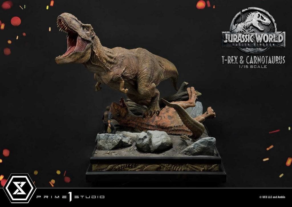 Jurassic World: Fallen Kingdom - T-Rex and Carnotaurus 1:15 Scale ...