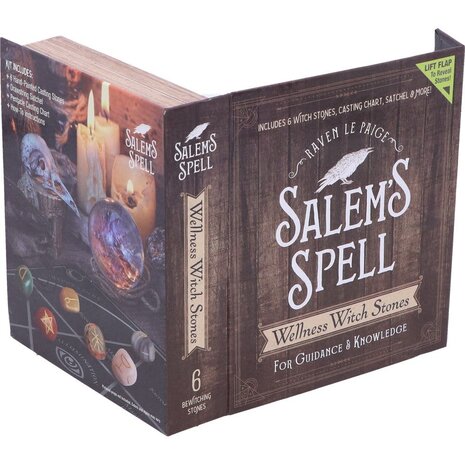 Nemesis Now Ltd Salem's Spell Kit Set of Six Witches Wellness Stones in Decorated Box Nemesis Now Ltd Salem's Spell Kit Set of Six Witches Wellness Stones in Decorated Box
