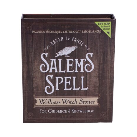 Nemesis Now Ltd Salem's Spell Kit Set of Six Witches Wellness Stones in Decorated Box Nemesis Now Ltd Salem's Spell Kit Set of Six Witches Wellness Stones in Decorated Box