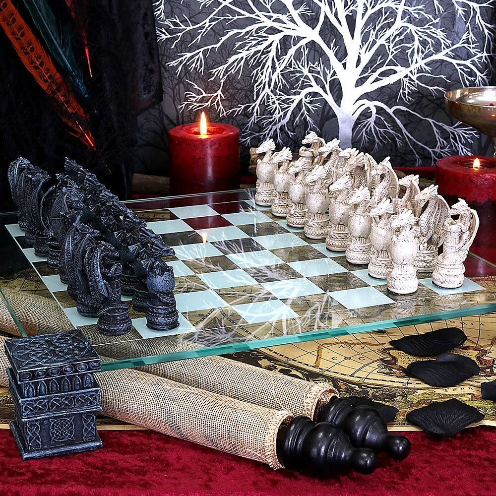 Nemesis Now Ltd Dragon Chess Set 43cm Nemesis Now Ltd Dragon Chess Set 43cm