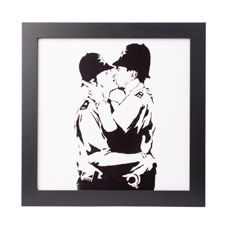 BRANDALISED Art Print: Bobbies Kissing BRANDALISED Art Print: Bobbies Kissing