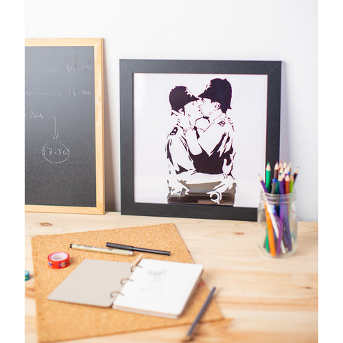 BRANDALISED Art Print: Bobbies Kissing BRANDALISED Art Print: Bobbies Kissing