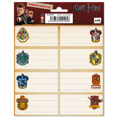 Harry Potter - Crests Self-adhesive 16x HogwartsSchool Labels Harry Potter - Crests Self-adhesive 16x HogwartsSchool Labels