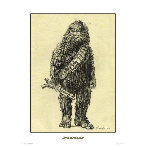 STARWARS Star Wars: Chewbacca Concept Art Print STARWARS Star Wars: Chewbacca Concept Art Print