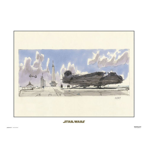 STARWARS Star Wars: Millennium Falcon Concept Art Print STARWARS Star Wars: Millennium Falcon Concept Art Print