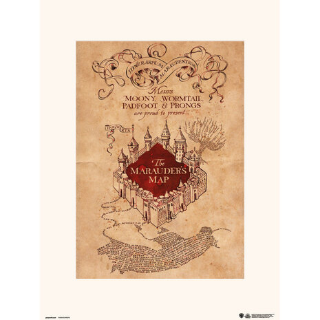 Harry Potter: The Marauders Map Print Harry Potter: The Marauders Map Print