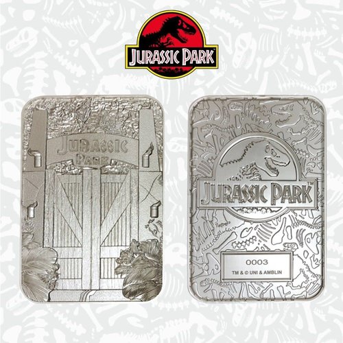 Fanattik Jurassic Park: Welcome Gates Ignot Limited Edition silverplated Fanattik Jurassic Park: Welcome Gates Ignot Limited Edition silverplated