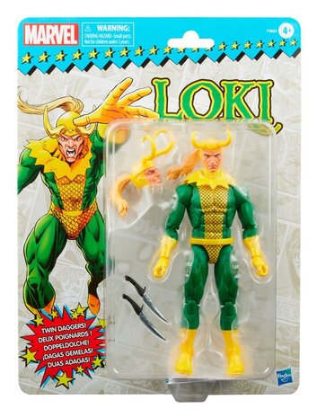 Hasbro Marvel Legends Retro Collection Action Figure 2022 Loki Hasbro Marvel Legends Retro Collection Action Figure 2022 Loki