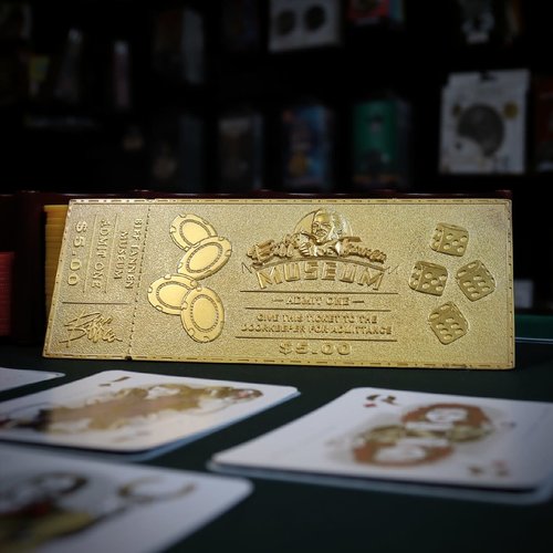 Back to the Future: Biff Tannen Museum Entrance 24k Gold Plated Ticket Replica Back to the Future: Biff Tannen Museum Entrance 24k Gold Plated Ticket Replica