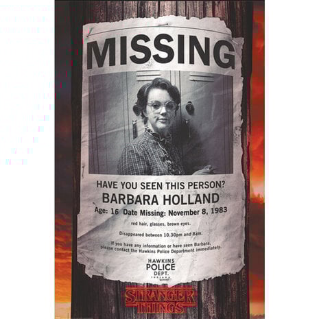 strangerthings Stranger Things Missing Barb Poster strangerthings Stranger Things Missing Barb Poster