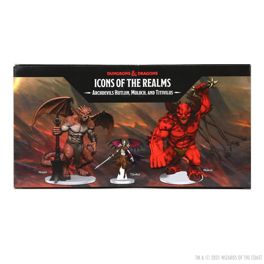 wizkids Dungeons & Dragons: Icons of the Realms - Archdevils Hutijin Moloch Titivilus Miniature Set