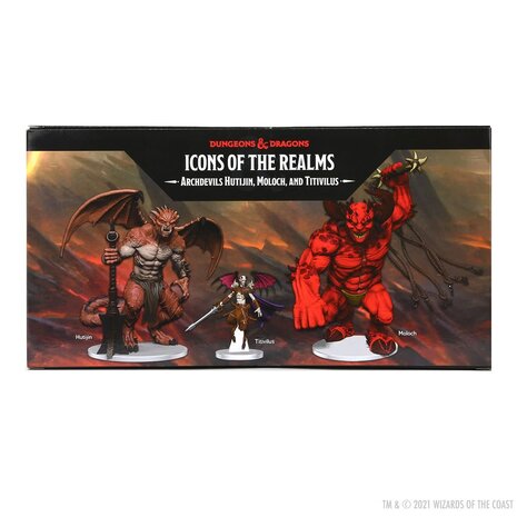 wizkids Dungeons and Dragons: Icons of the Realms - Archdevils Hutijin Moloch Titivilus Miniature Set