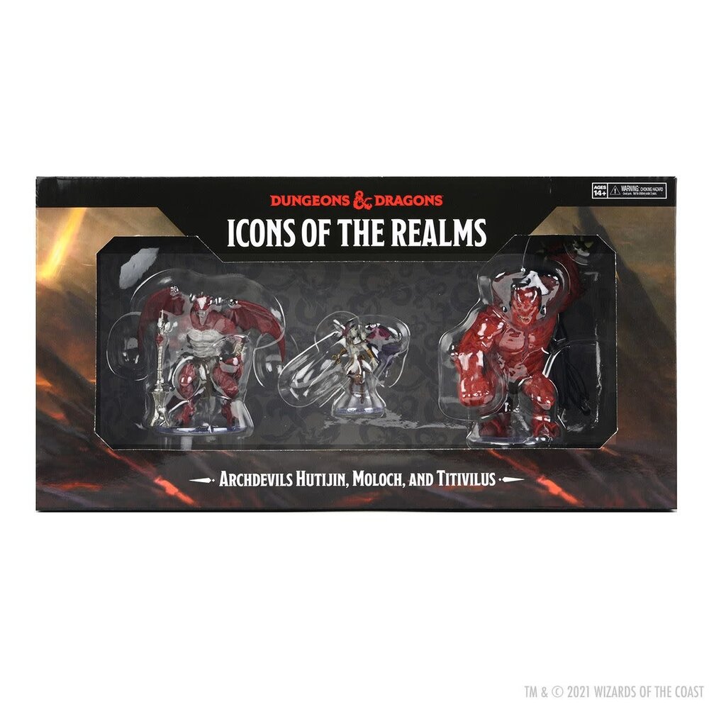 wizkids Dungeons and Dragons: Icons of the Realms - Archdevils Hutijin Moloch Titivilus Miniature Set