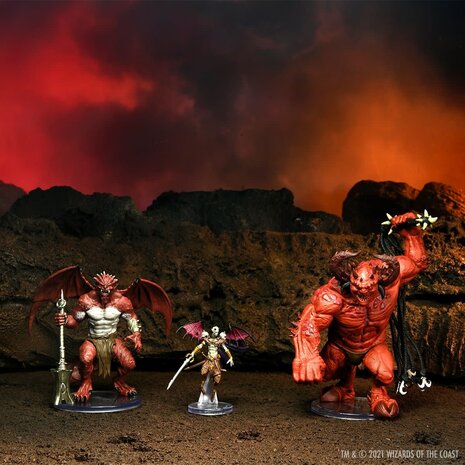 wizkids Dungeons and Dragons: Icons of the Realms - Archdevils Hutijin Moloch Titivilus Miniature Set
