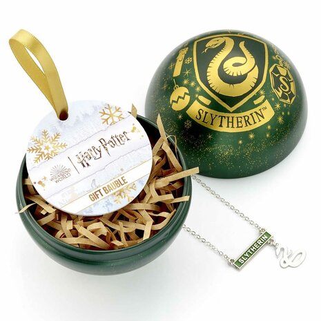 The Carat Shop Harry Potter: Slytherin Bauble with House Necklace The Carat Shop Harry Potter: Slytherin Bauble with House Necklace