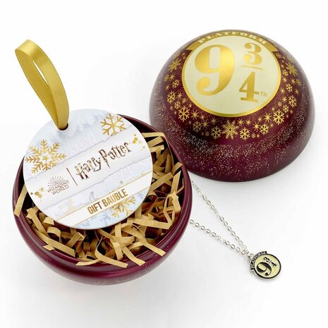The Carat Shop Harry Potter: Platform 9 3/4 Bauble with 9 3/4 Necklace The Carat Shop Harry Potter: Platform 9 3/4 Bauble with 9 3/4 Necklace