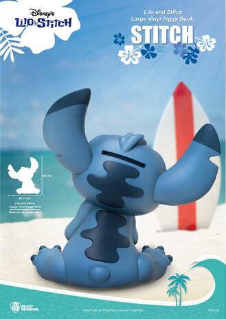 Beast Kingdom Disney: Lilo and Stitch - Stitch Large Vinyl Piggy Bank Beast Kingdom Disney: Lilo and Stitch - Stitch Large Vinyl Piggy Bank