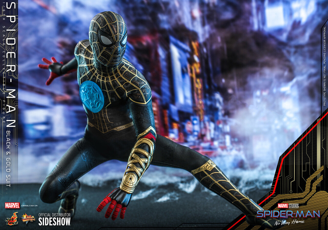 Marvel: Spider-Man No Way Home - Spider-Man Black and Gold Suit 1:6 Scale Figure Marvel: Spider-Man No Way Home - Spider-Man Black and Gold Suit 1:6 Scale Figure